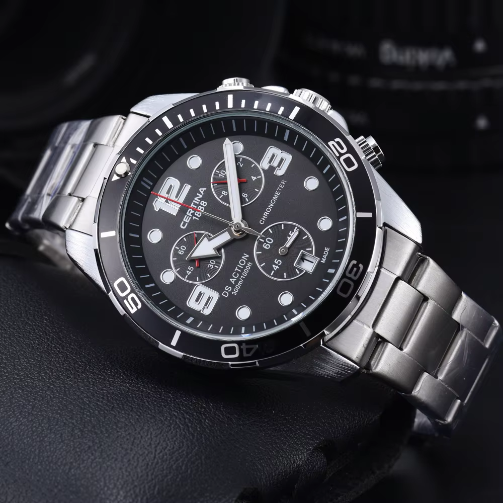 Nouvelles montres de luxe de marque originale Certina pour hommes, chronographe multifonctionnel, mo