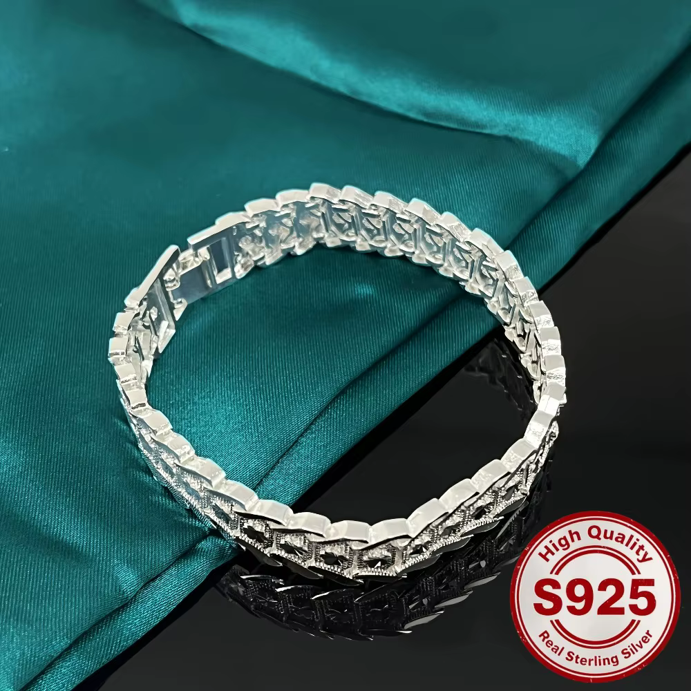 Bracelet Noble Original en argent sterling 925, couleur or 18 carats, joli bracelet pour femmes et h