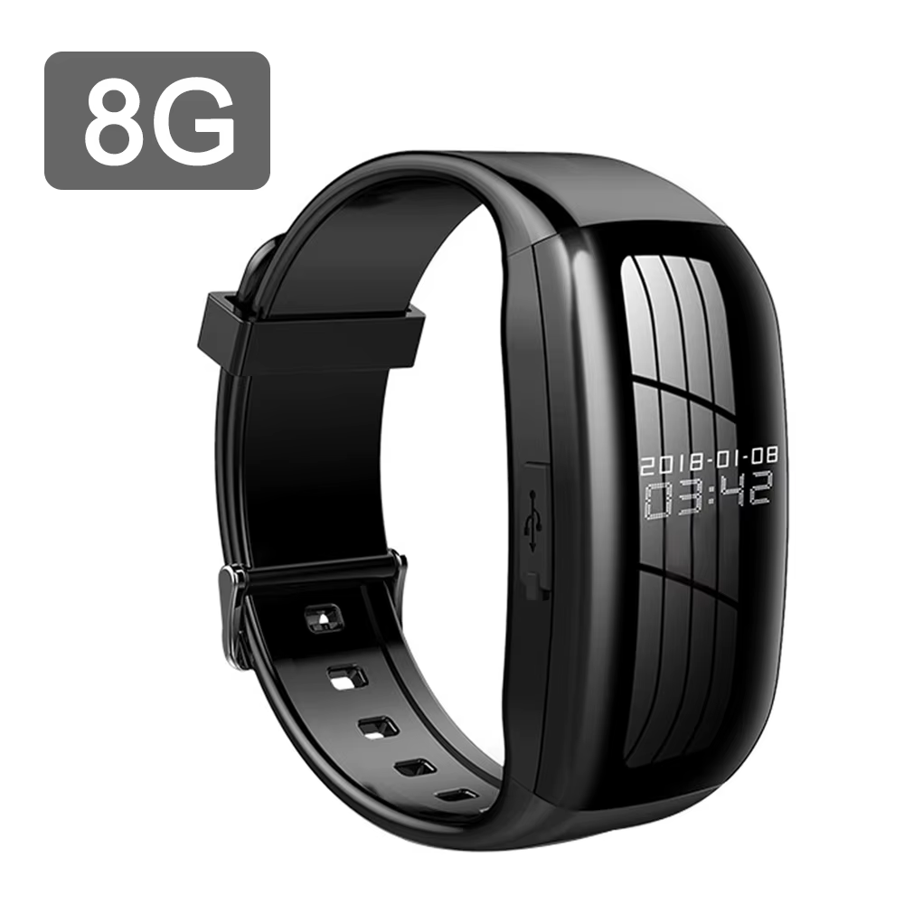 Montre connectée 2 en 1, peut prendre des photos, caméra, enregistrement audio et vidéo, bracelet in