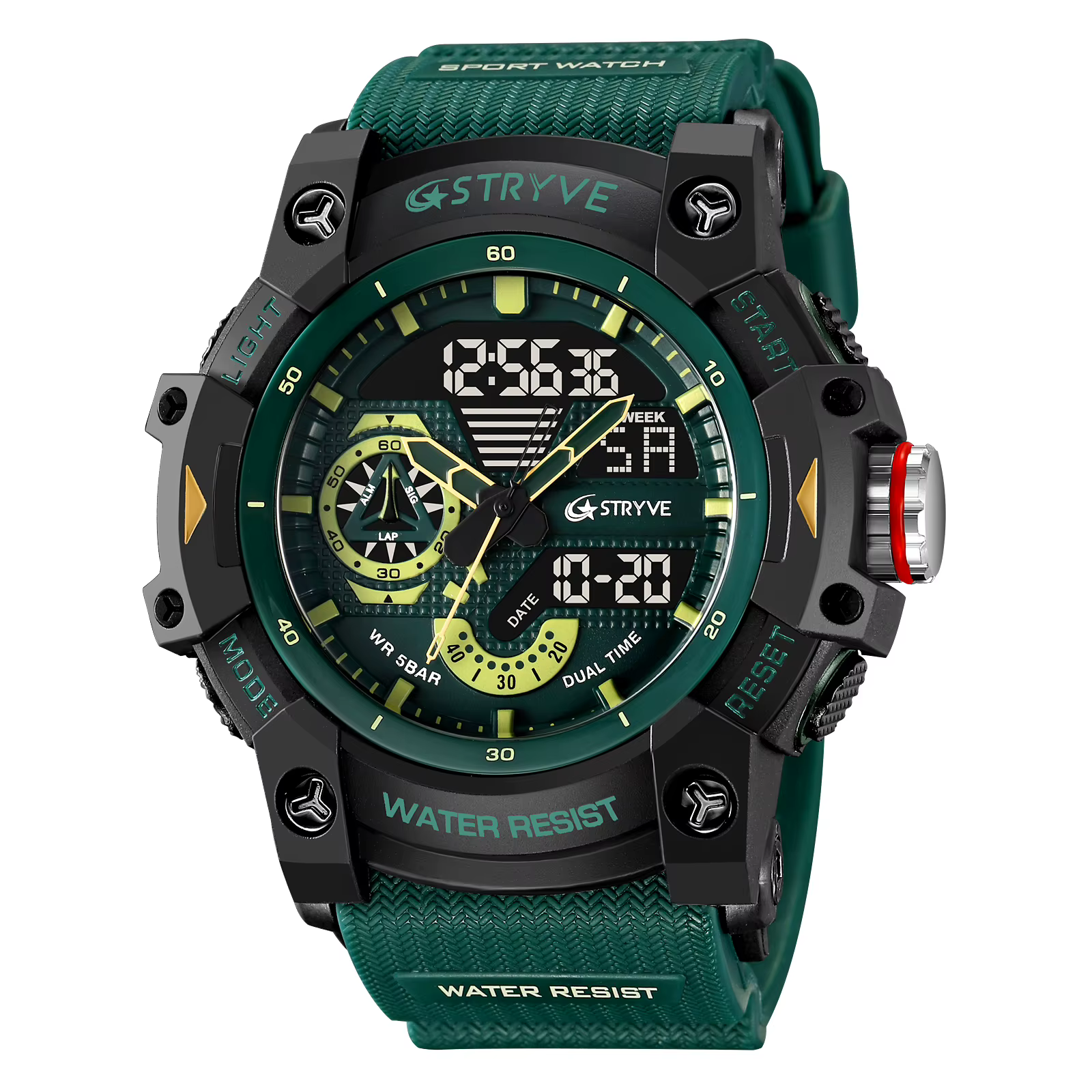 Nouvelle montre STRYVE 8029 montre pour hommes populaire bonne qualité analogique-numérique double m