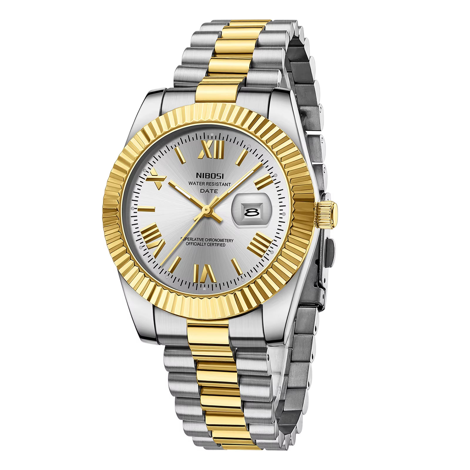 NIBOSI montre classique hommes haut de gamme de luxe hommes montre-bracelet étanche en acier Date mâ