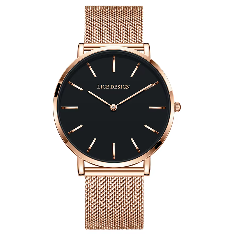 LIGE Women's wristwatch 2026 Elegant Women's Watches Simple quartz Waterproof casual fashion Ladies