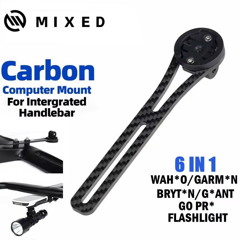 Support en carbone pour ordinateur de vélo, accessoire pour chronomètre, compteur de vitesse, compat