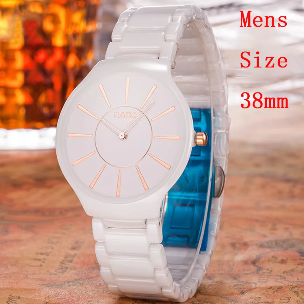 Romance Rado – montres de marque originales pour hommes et femmes, en céramique de luxe, 38MM/28MM,