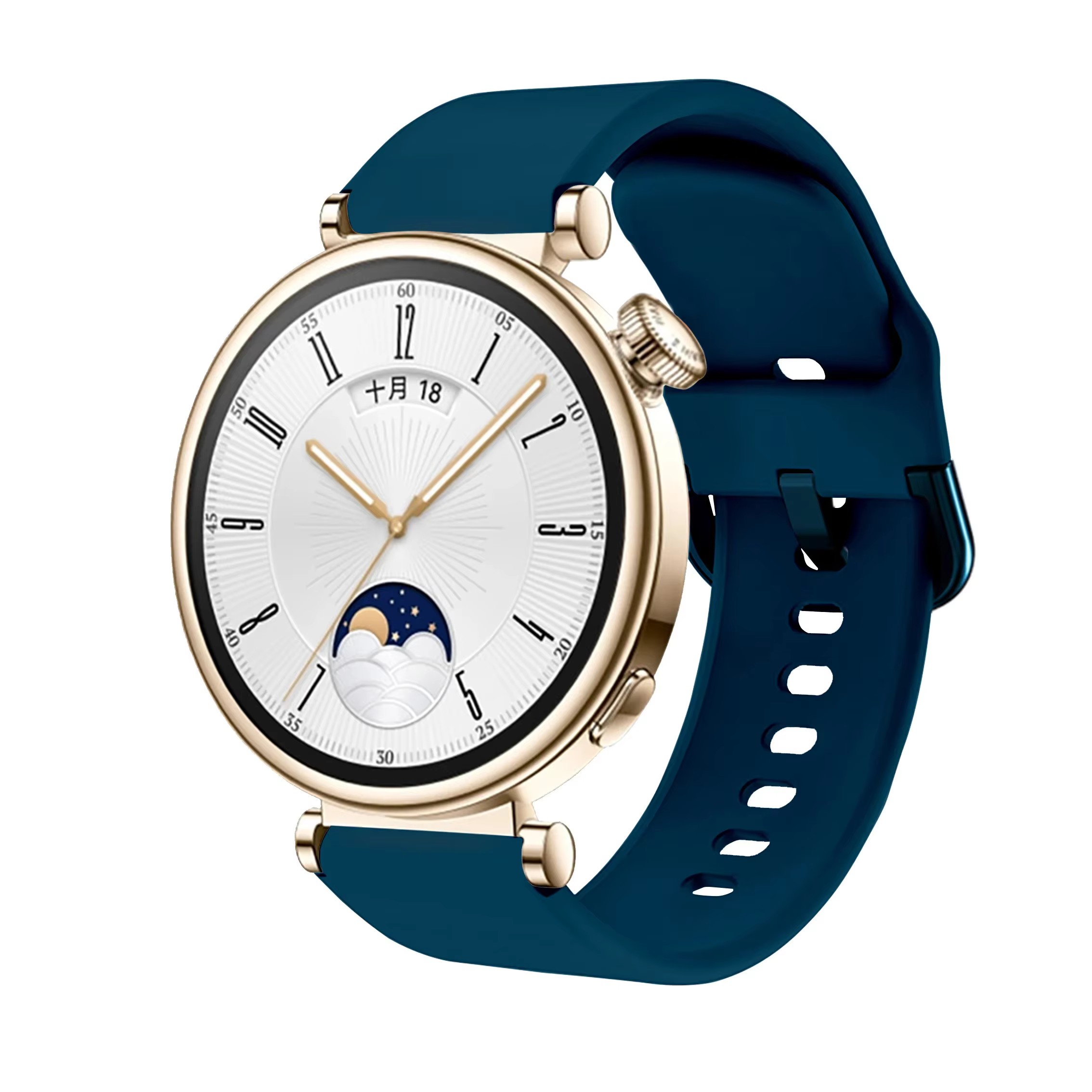 Bracelet en Silicone 18mm boucle colorée pour Huawei montre Gt4 41mm 18mm bracelet en Silicone à bou