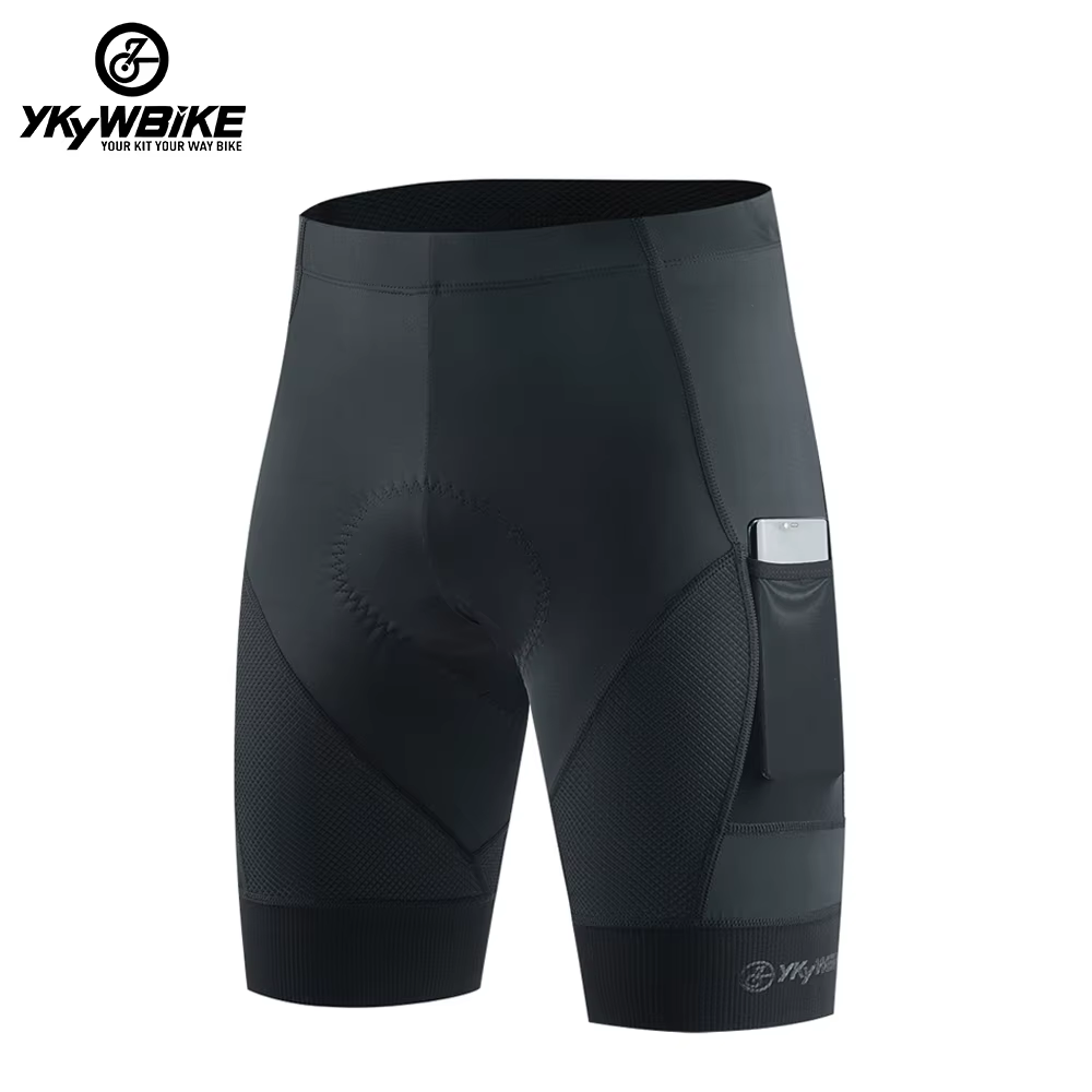 YKYWBIKE Short de cyclisme pour homme Coussin rembourré Antichoc VTT Route Vélo Collants courts Pant