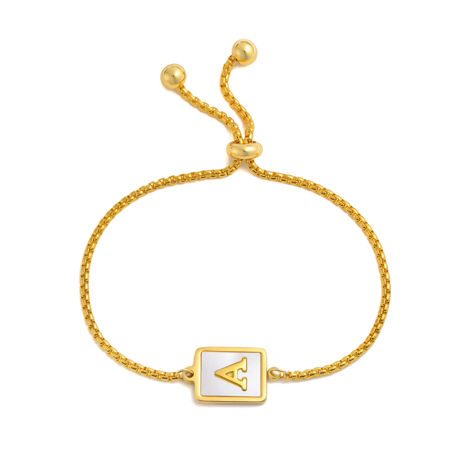 Bracelet coquillage lettre, Bracelet breloque initiale pour femmes, chaîne en acier inoxydable, bijo