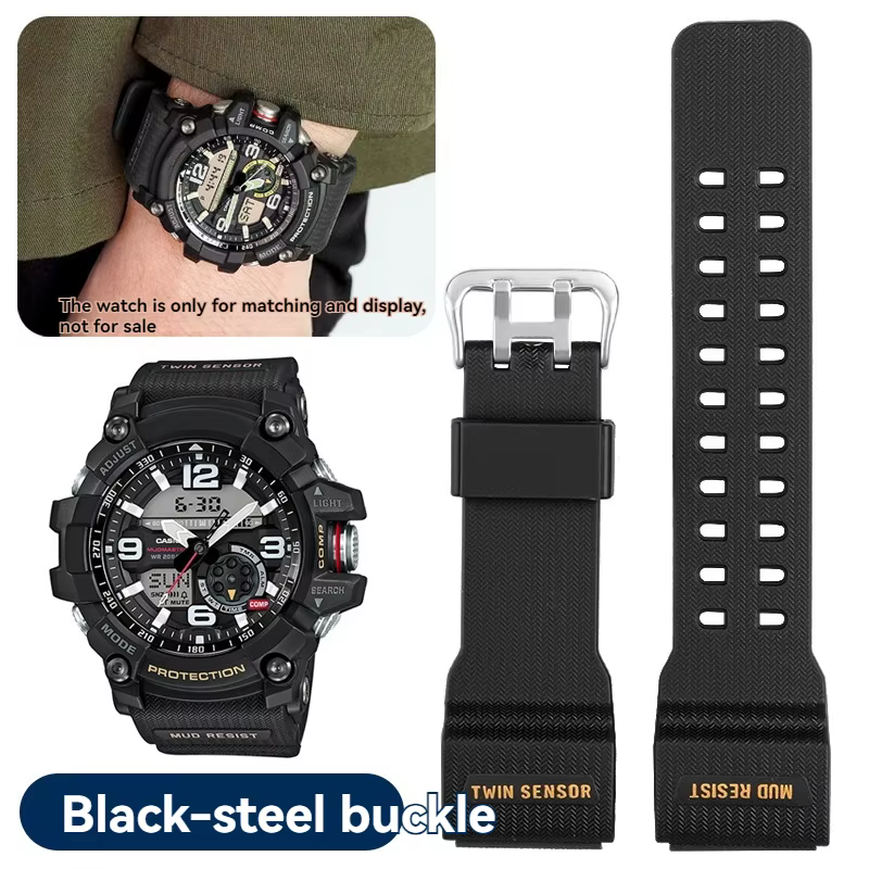 Bracelet en résine pour Casio G-SHOCK GG-1000/GWG-100/GSG-100 Mudmaster, bracelet de montre antichoc