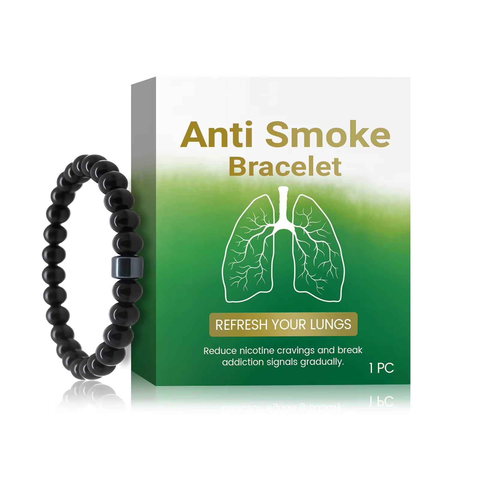 Bracelet anti-tabac pour hommes : Réduit les envies de fumer, aide à la sevrage, combat la dépendanc