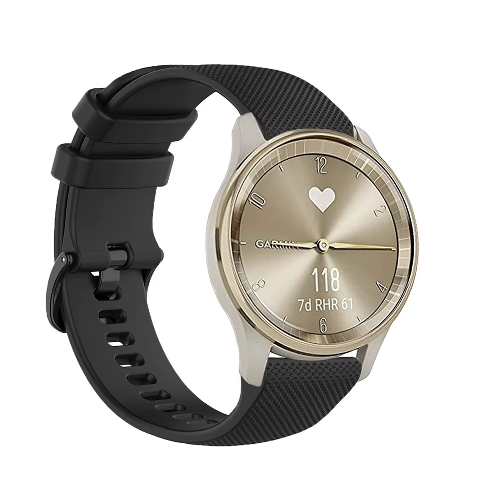 Bracelet en Silicone de 20mm pour Garmin Vivomove tendance/Sport/Style/Luxe/HR Bracelet de montre Ga