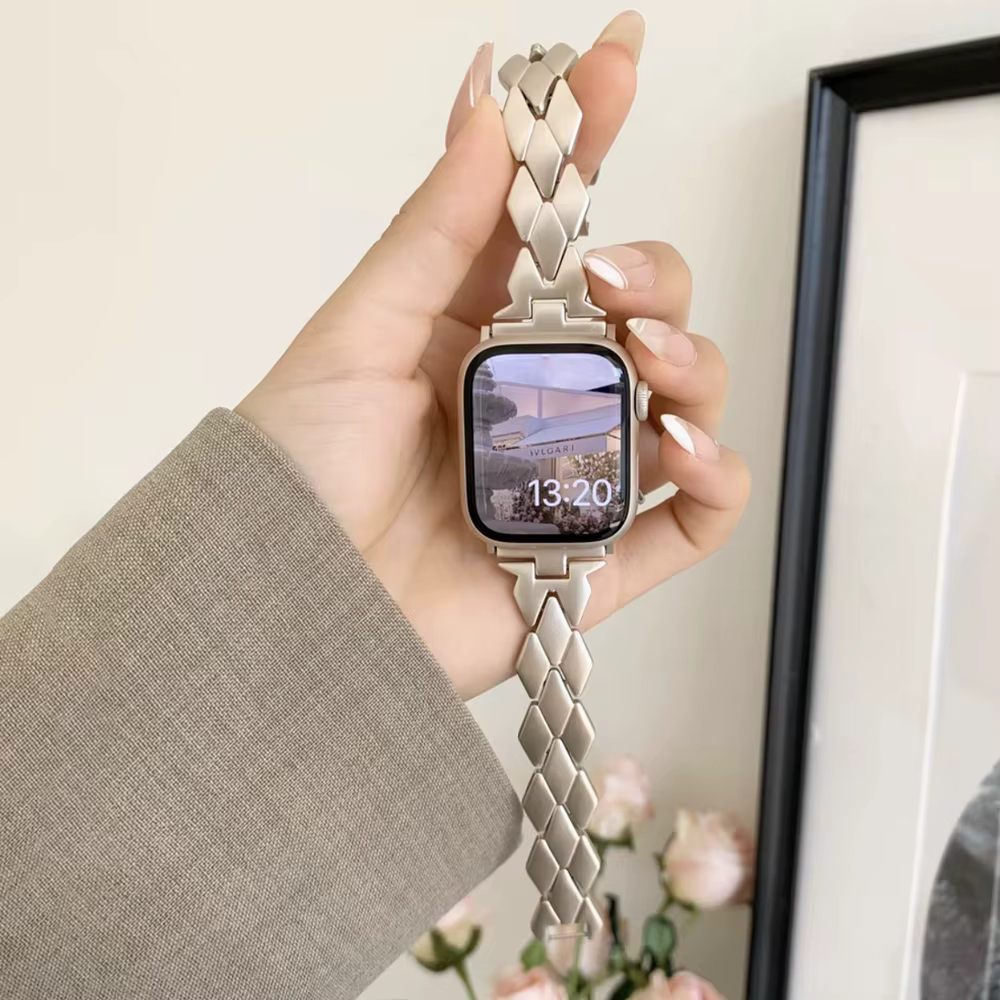 Bracelet Starlight de luxe en acier inoxydable, pour Apple Watch Ultra 3 49mm, iWatch 11 10 9 8 7 6