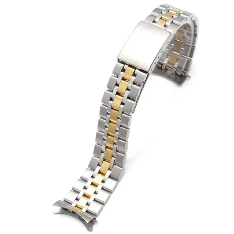 Bracelet en acier inoxydable, Vintage Jubilee, extrémité incurvée, Bracelet de remplacement, convien
