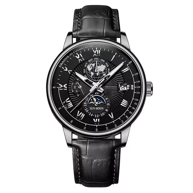 Nouvelle Montre Sportive de Luxe pour Homme 2026 – Tendance, Étanche, Lumineuse, en Cuir, avec Date,