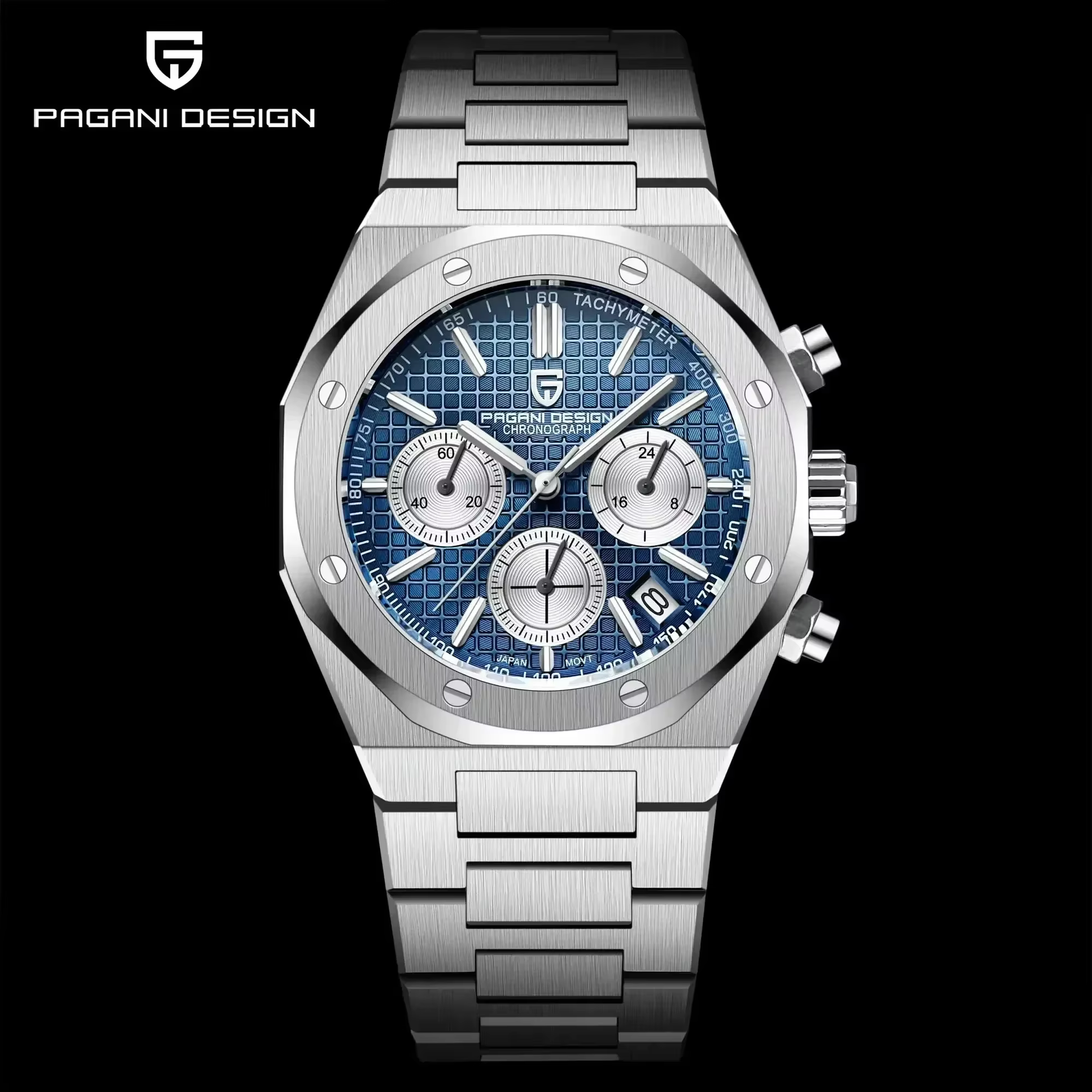 Pagani Design 2026 Nouveau Vk63 Montre Homme Tendance V2 Chronographe Quartz Luxe Saphir Acier Inoxy