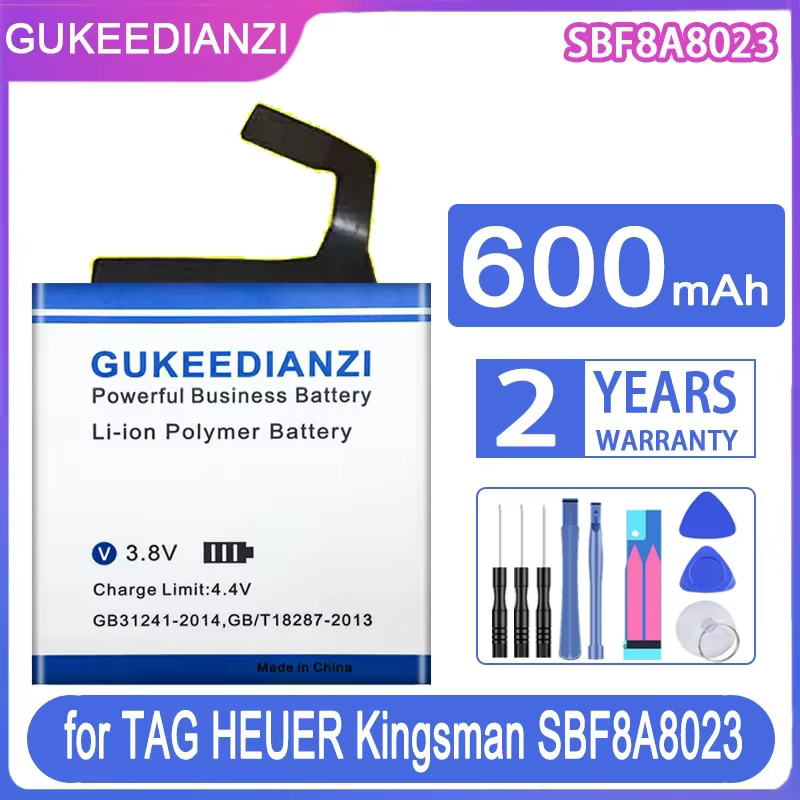 Batterie de montre intelligente 600mAh pour montre intelligente TAG HEUER CONNECTED Kingsman SBF8A80