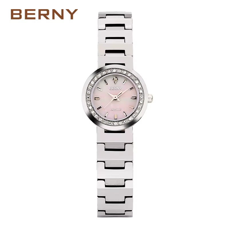 BERNY-Montres-bracelets étanches pour femmes, montre à quartz de luxe pour dames, verre saphir, cade
