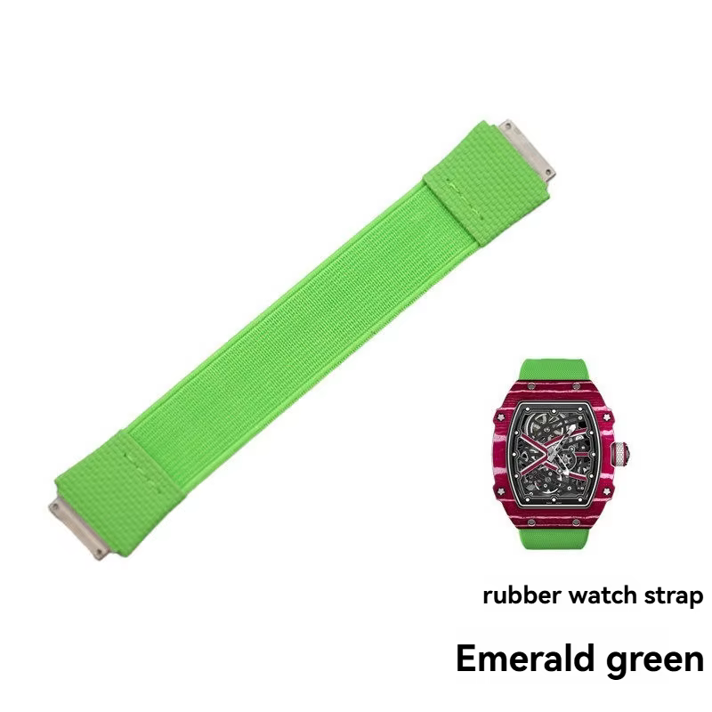 Bracelet en caoutchouc FKM + bande élastique pour Richard Miller RM67-01 RM Loop Strap RM67-02 RM055