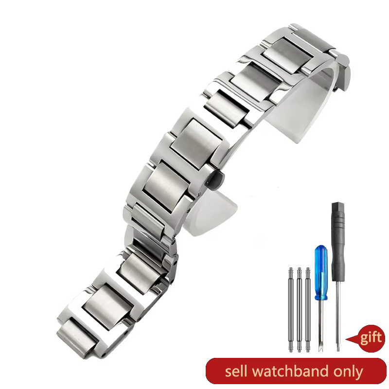 Bracelet De montre à boucle pliante, conception détachable rapide, pour Cartier Ballon Bleu De série