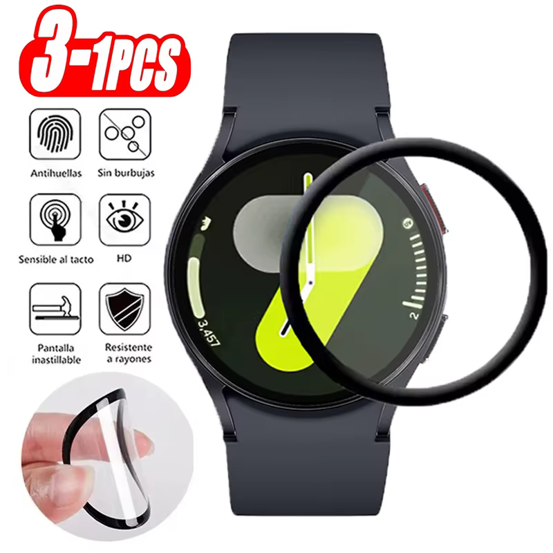 Protecteur d'écran pour Samsung Galaxy Watch 7/6/5/4, 40mm, 44mm, accessoires de montre intelligente