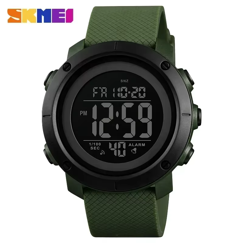 SKMEI-Montre de sport numérique étanche pour homme, réveil, 5 bars, marque de luxe, mode, 1426