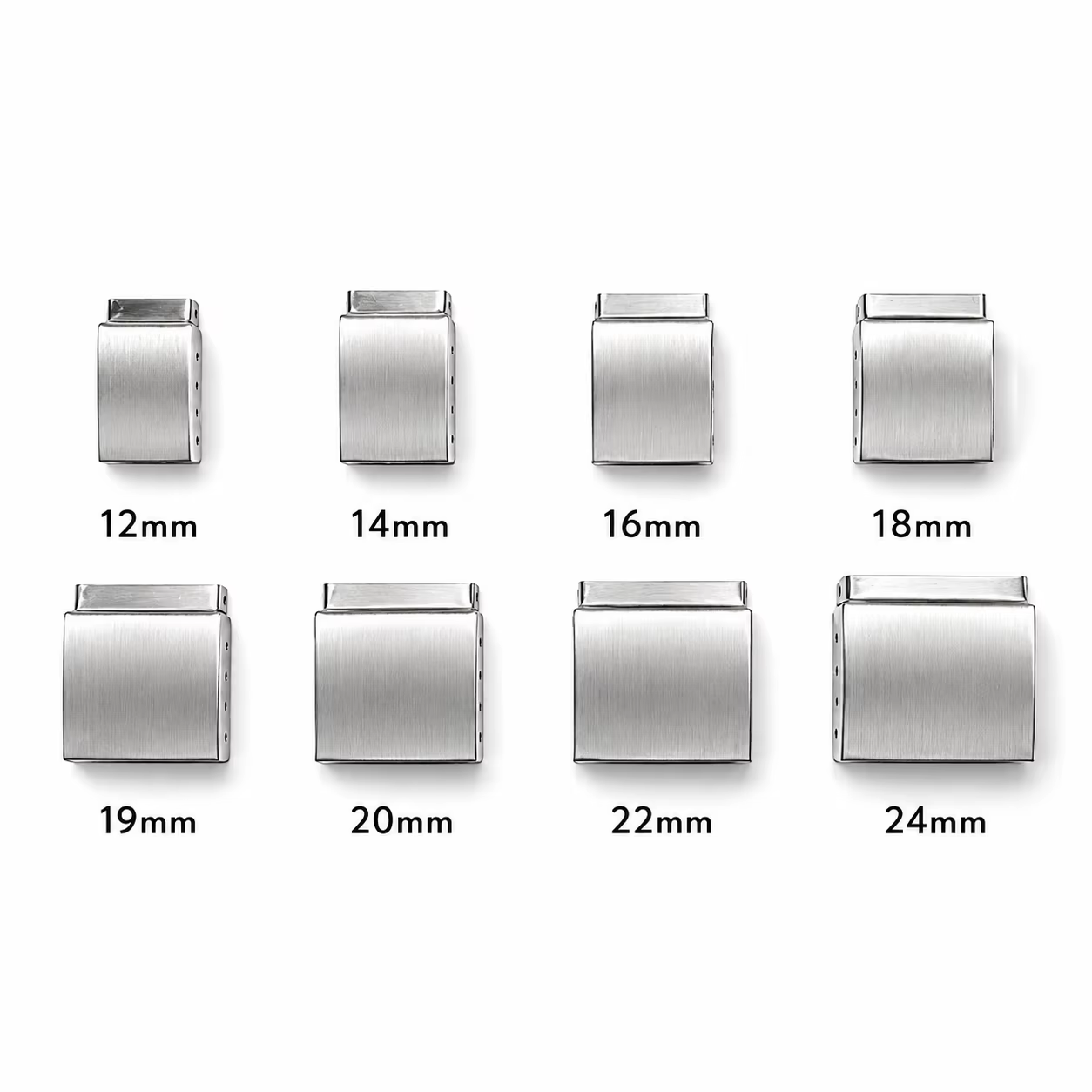Fermoir de bracelet de montre en acier, fermoir d'extension de bracelet de montre 12mm 14mm 16mm 18m
