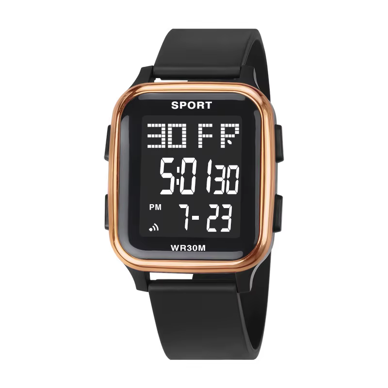 Montres de sport pour hommes, montre électronique multifonction étanche, montre-bracelet numérique L