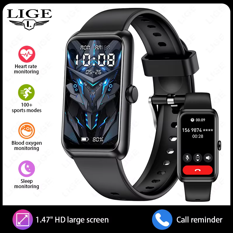 Nouvelles montres connectées de fitness pour femmes et hommes avec moniteur de fréquence cardiaque,