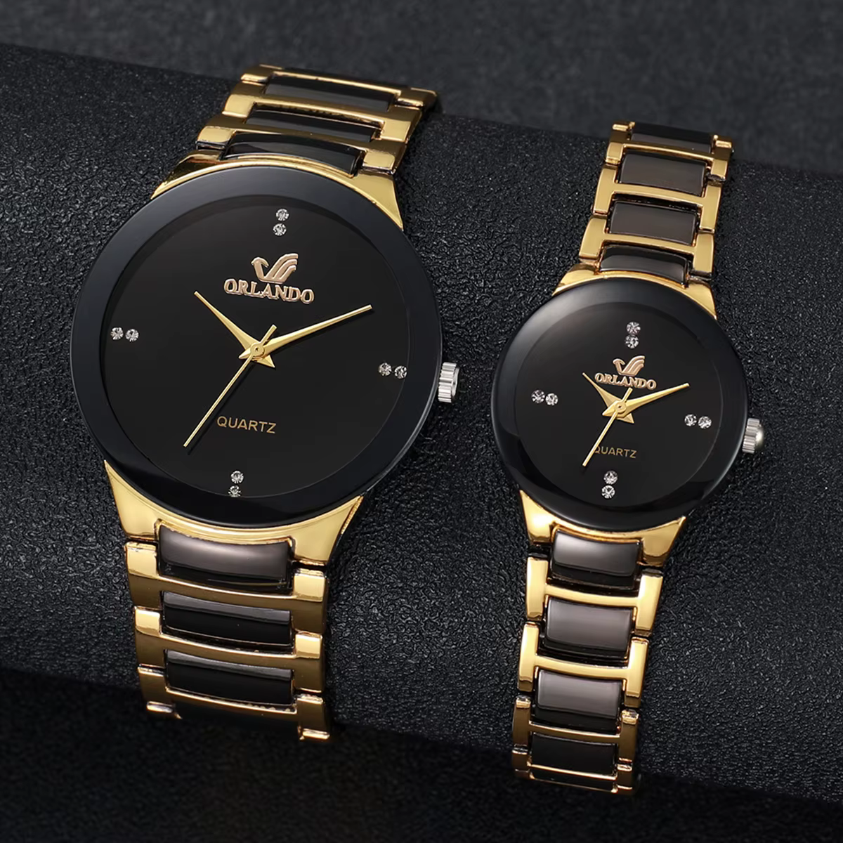 Montre à quartz en acier inoxydable pour hommes et femmes, montres-bracelets d'affaires, mode couple
