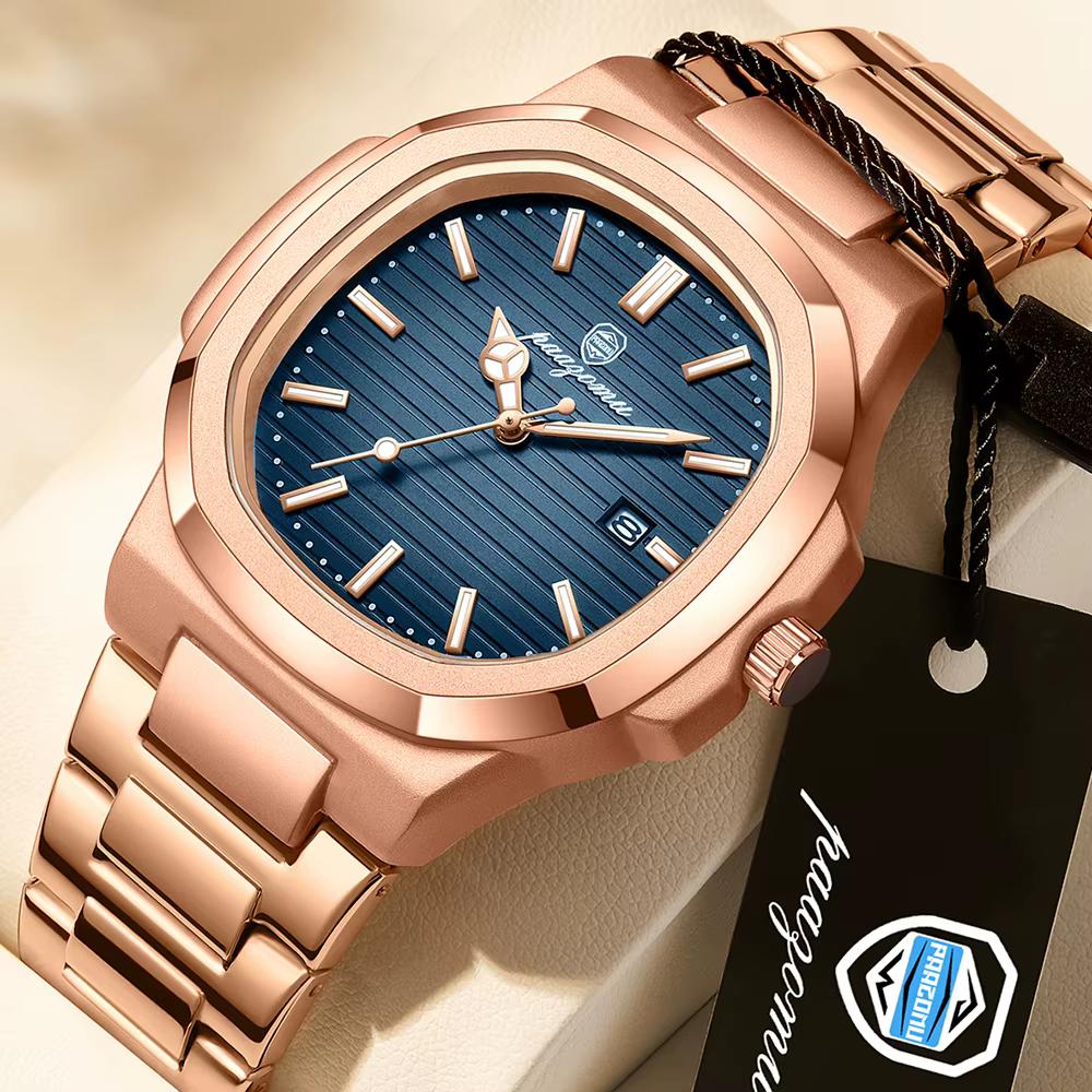 Nouvelle Montre Homme Tendance 2026 – Étanche, Lumineuse, en Acier Inoxydable, Affichage Date et Jou