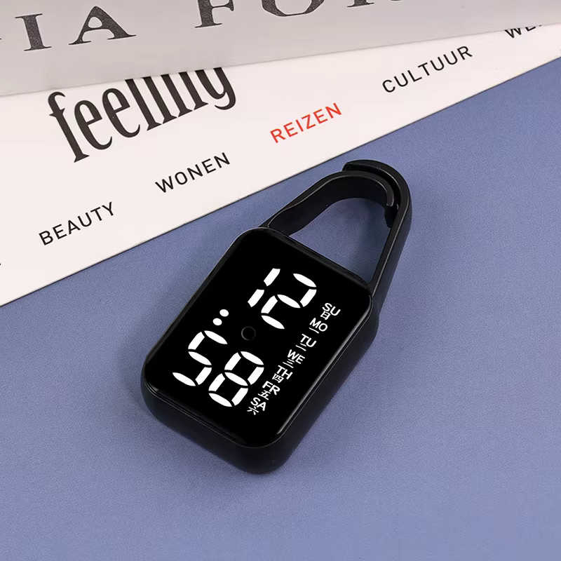 Montre de compteur de pas de Bracelet de podomètre de LED avec l'affichage de l'heure 12/24H montre 