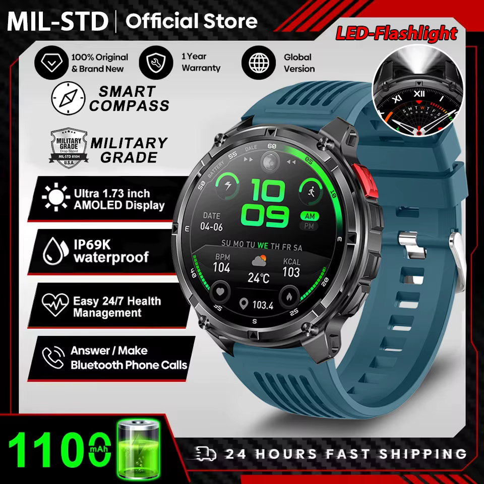 Nouveau T-Rex3 Ultra 1100mAh batterie montre intelligente GPS piste boussole IP69K étanche sport tra
