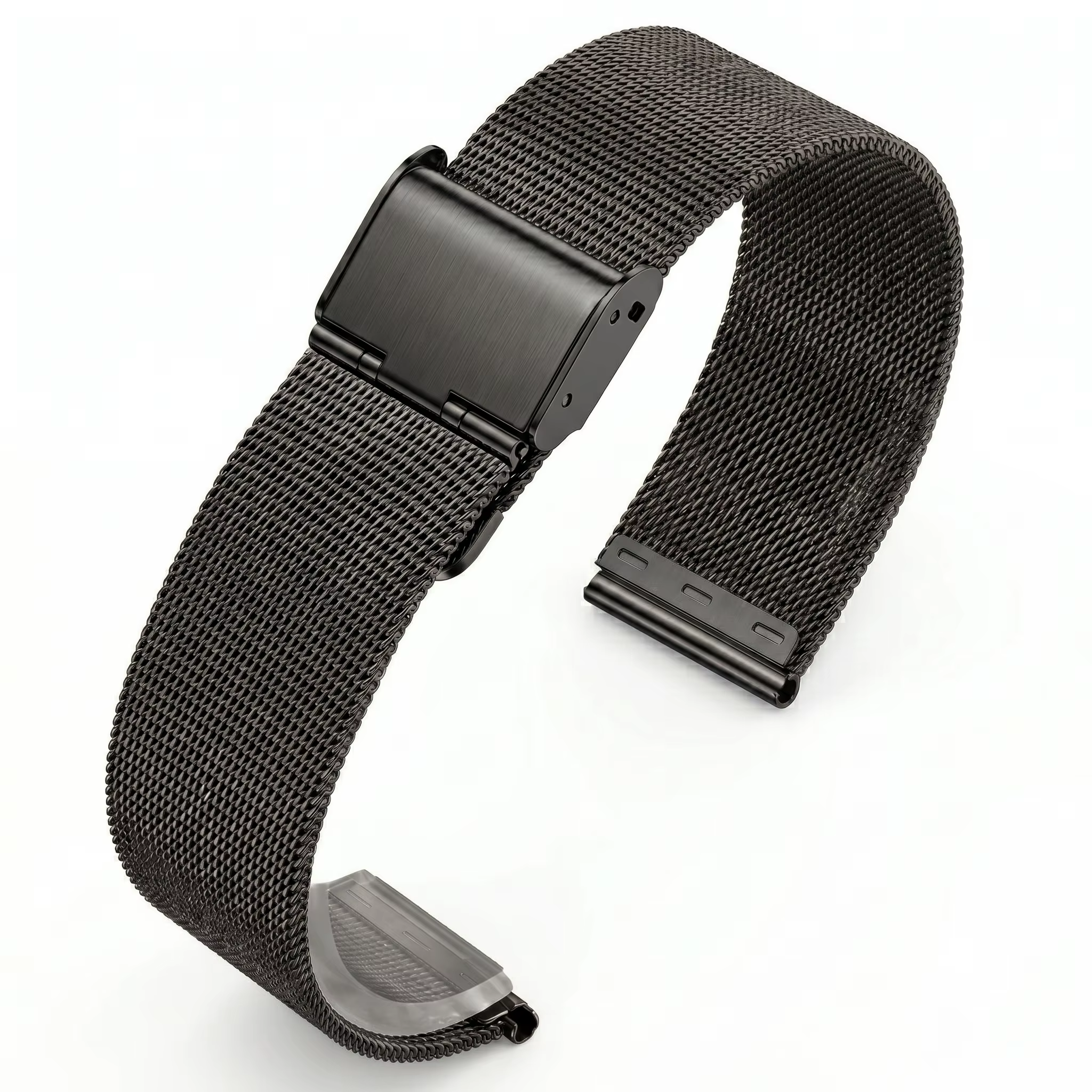 Bracelet de montre à boucle milanaise pour hommes et femmes, 16mm, 18mm, 20mm, 22mm, 24mm, en acier