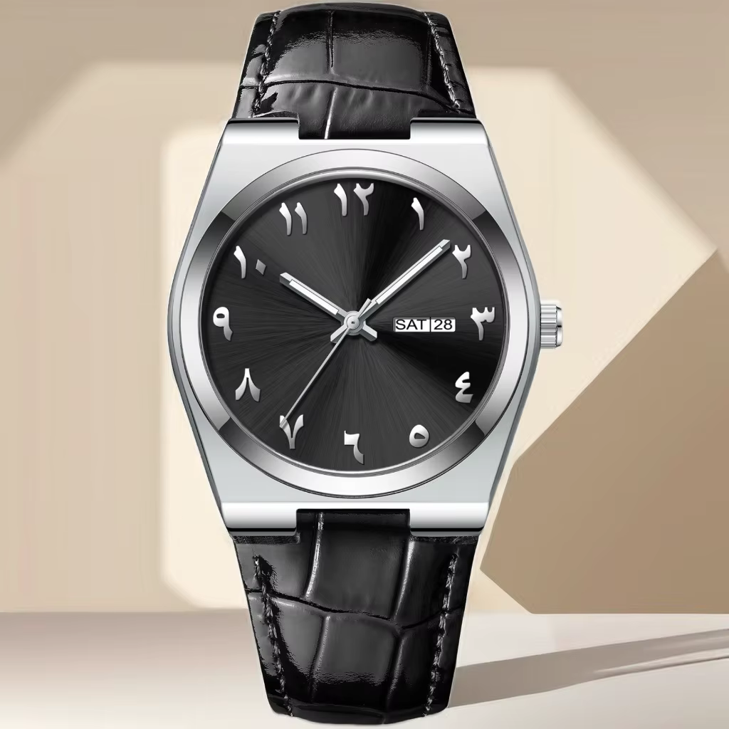 Moyen-Orient chiffres arabes sans Logo créatif hommes montres marque de luxe Quartz mode montre-brac