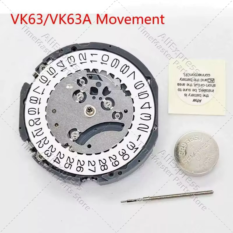 Nouveau mouvement de montre japonais d'origine VK63/VK63A, accessoires de montre, mouvement à quartz