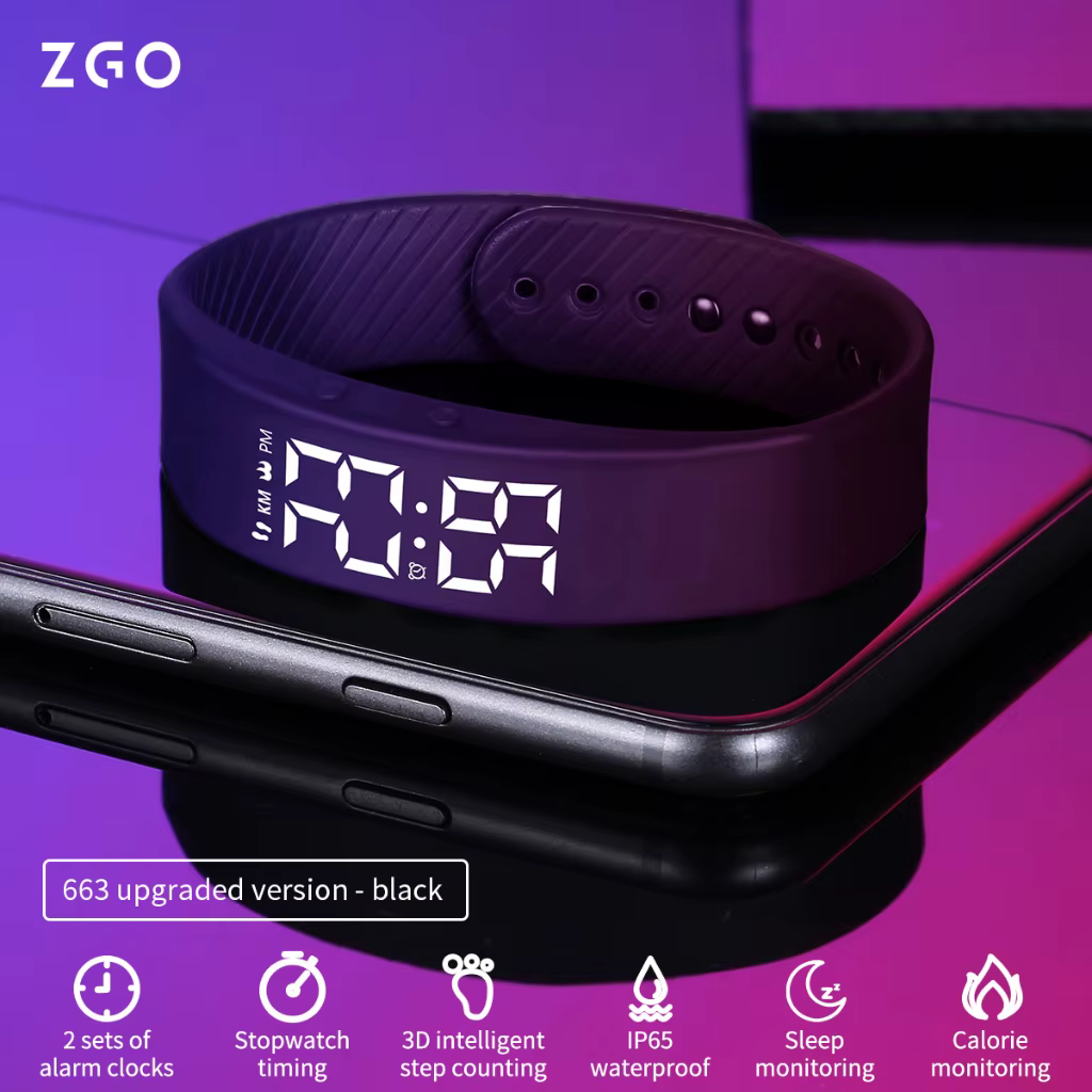 ZGO montre multifonctionnelle pour hommes garçons filles sport IP65 étanche podomètre chronographe r