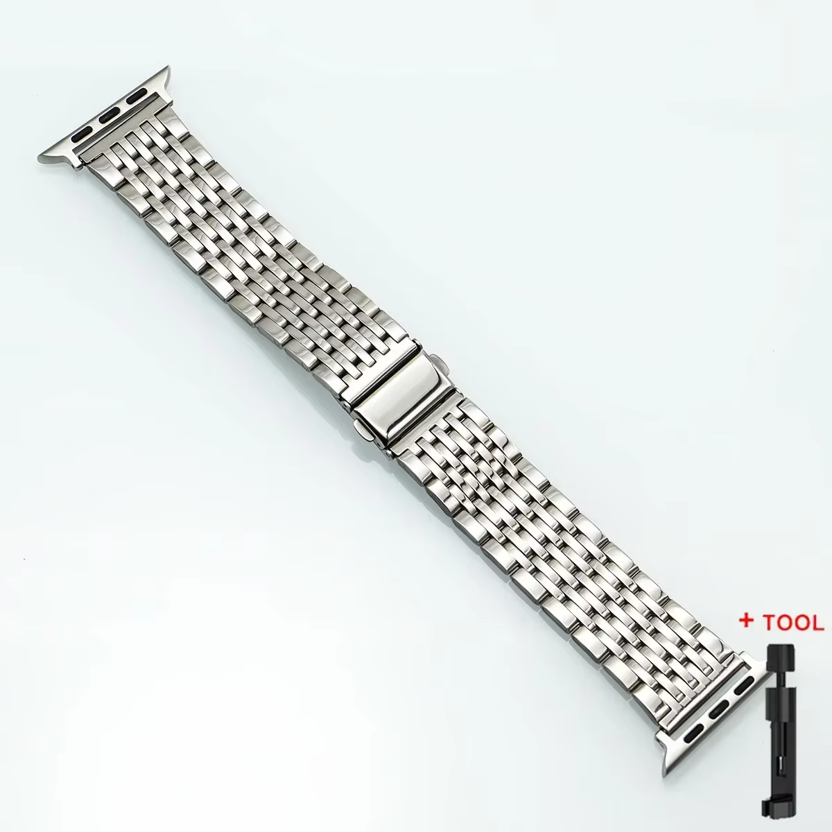 Bracelet en métal pour Apple Watch SE-10 42mm 44mm 38/40/41mm, bracelet en acier inoxydable pour iWa