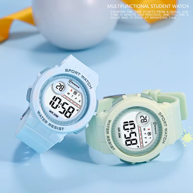 OHSEN enfants Sport montres 30M étanche rose Silicone électronique montre-bracelet chronomètre enfan