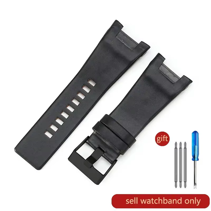 Pour montre en cuir véritable Diesel avec Interface Concave Dz4246 Dz1273 Dz1216 bracelet étanche en