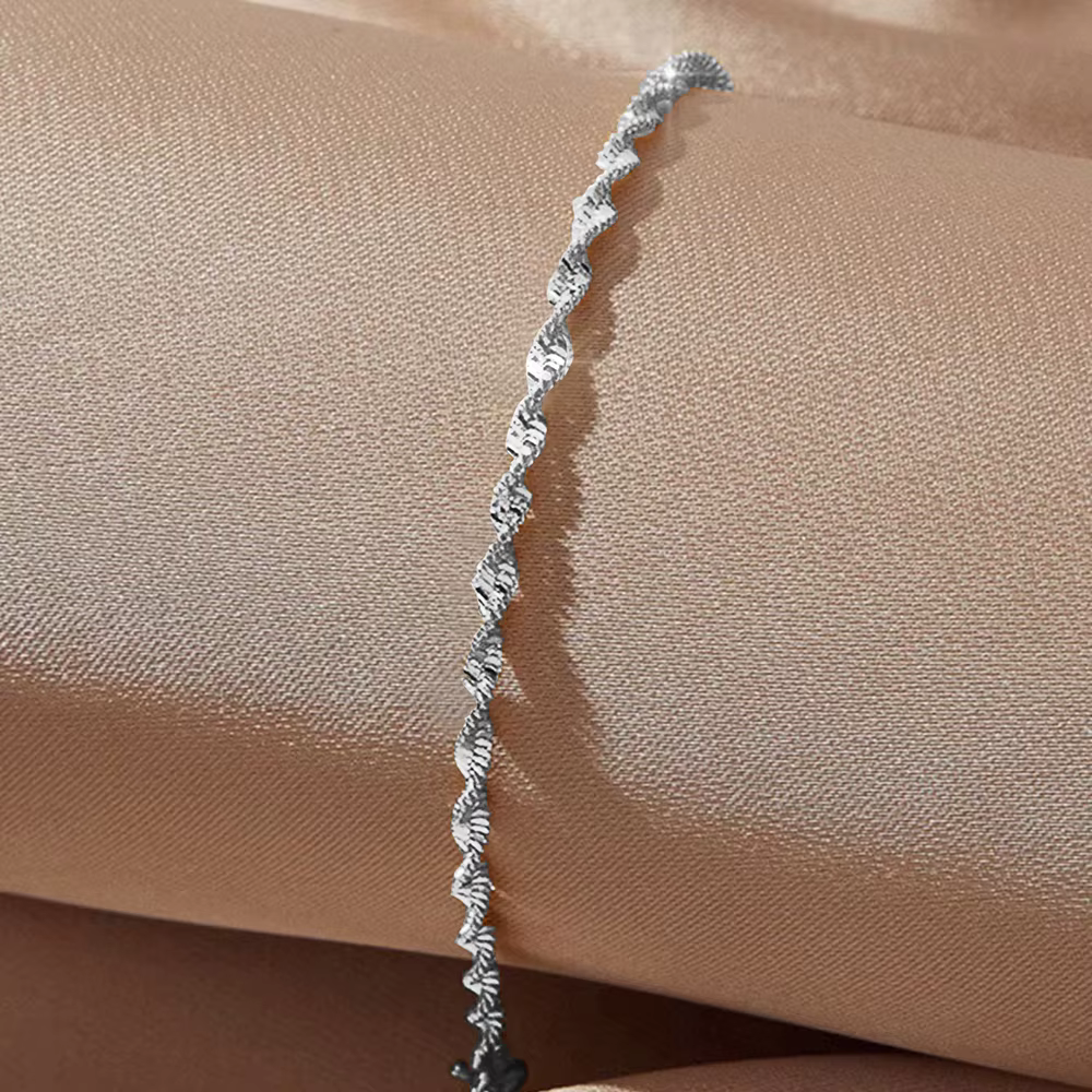 Bracelet à chaîne Simple en acier inoxydable, bijoux de Style bohème, à la mode, cadeau de dîner pou