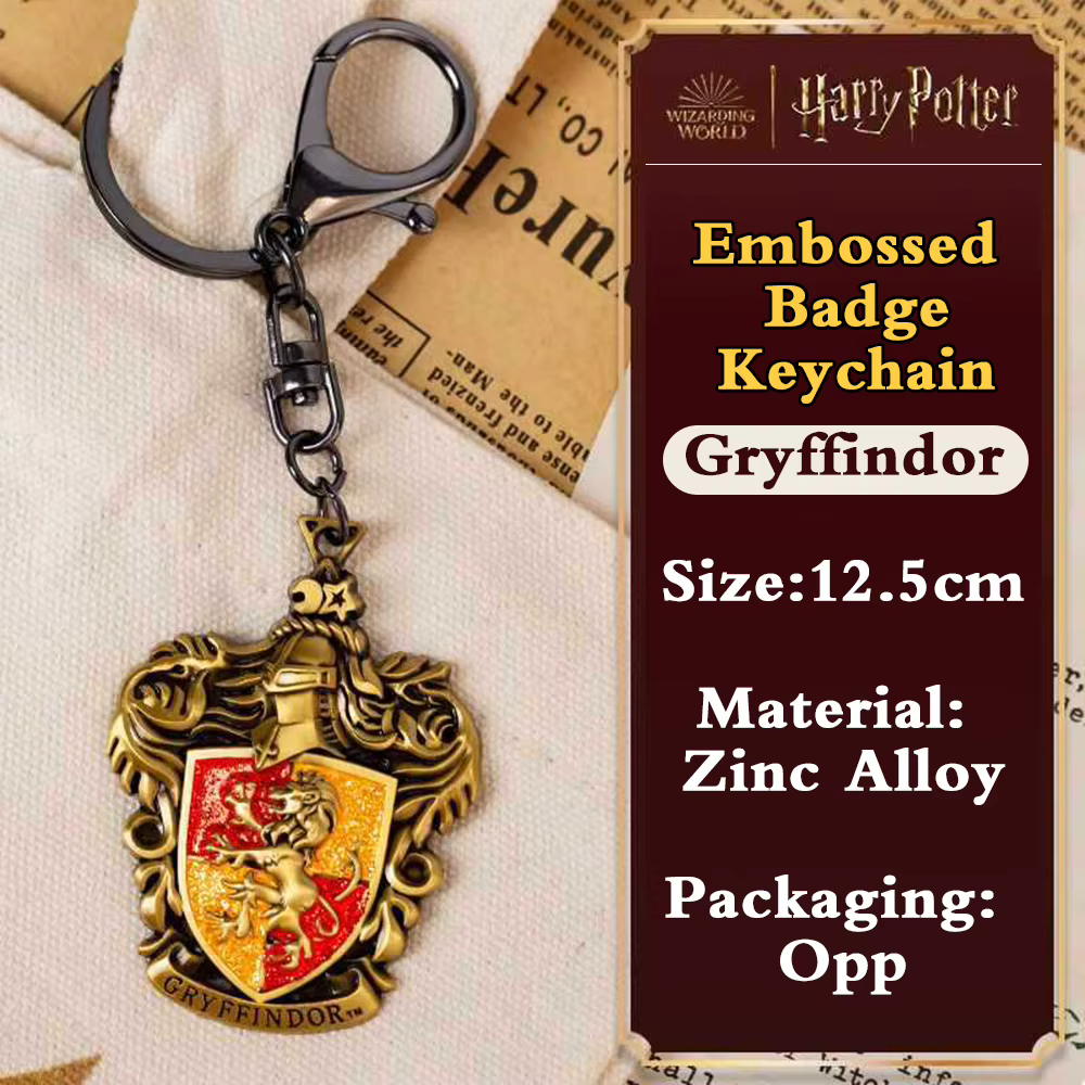 Porte-clés avec Badge en métal gaufré, véritable Harry Potter, accessoires de Cosplay, Film, télévis