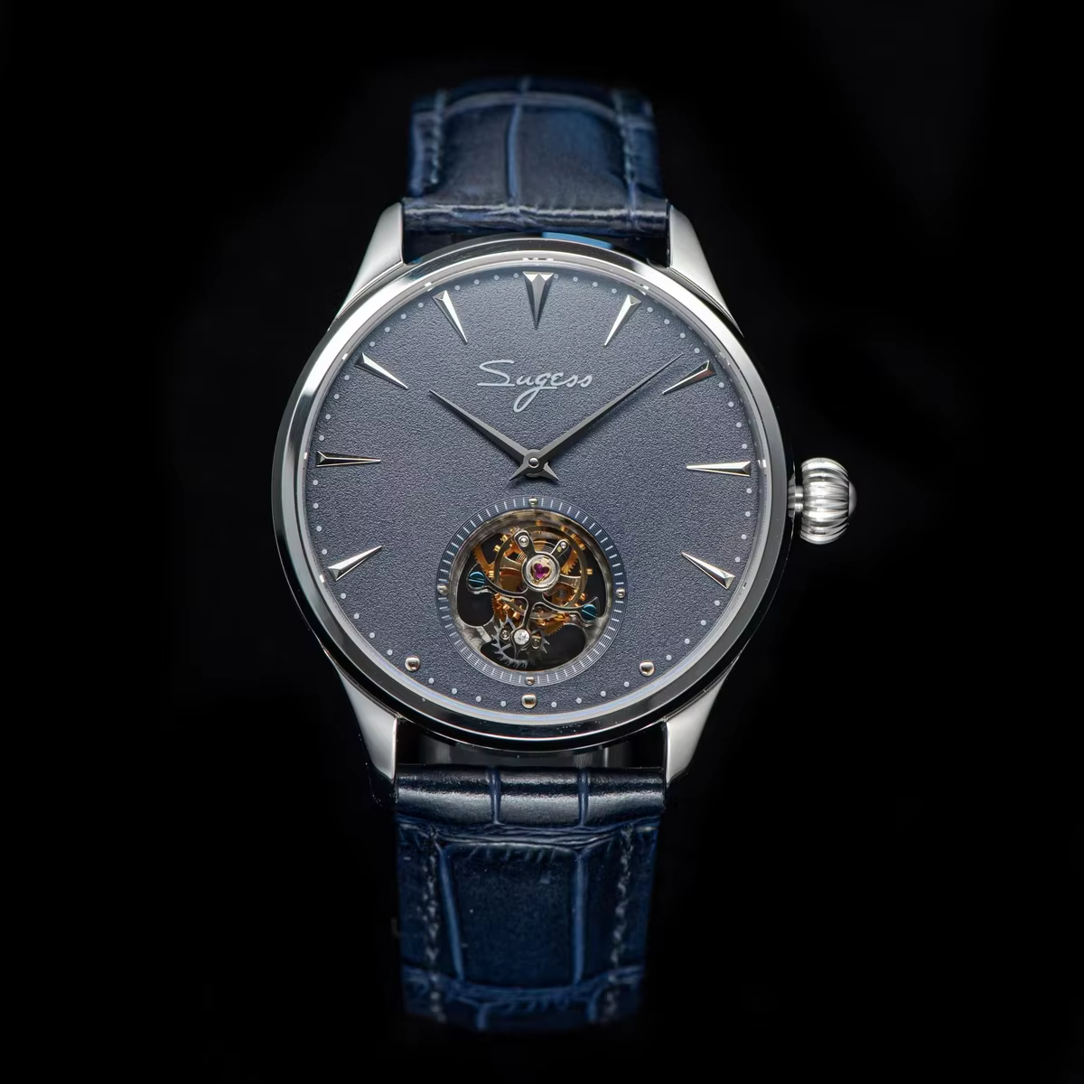 Sugess-Montre Tourbillon Master Tianjin Movement ST8000 pour homme, montres-bracelets provoqué de lu