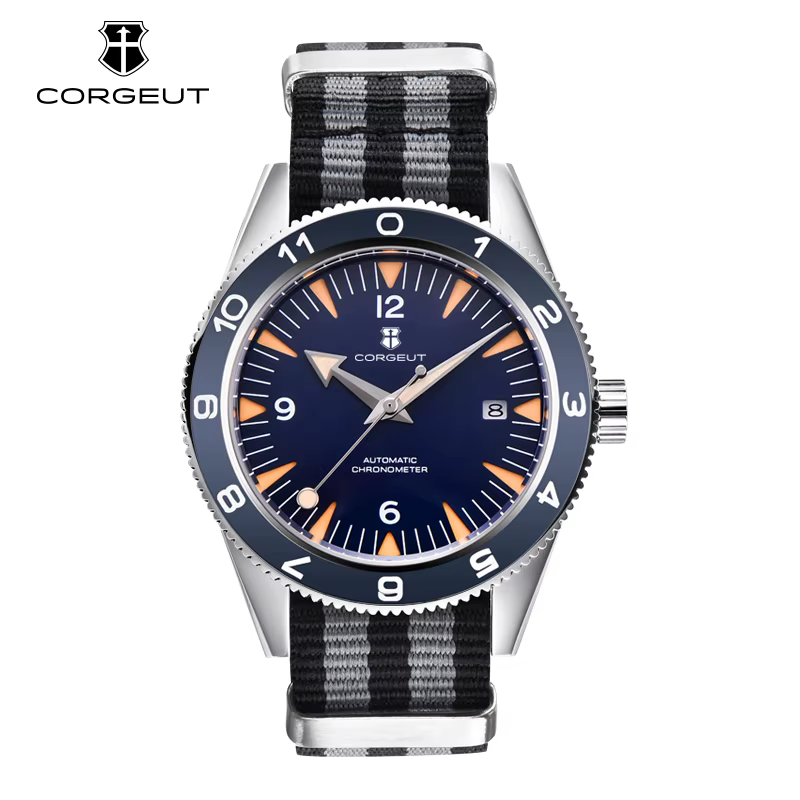 Montre japonaise lumineuse automatique pour hommes, verre saphir 41MM, étanche à 100m, bracelet en N