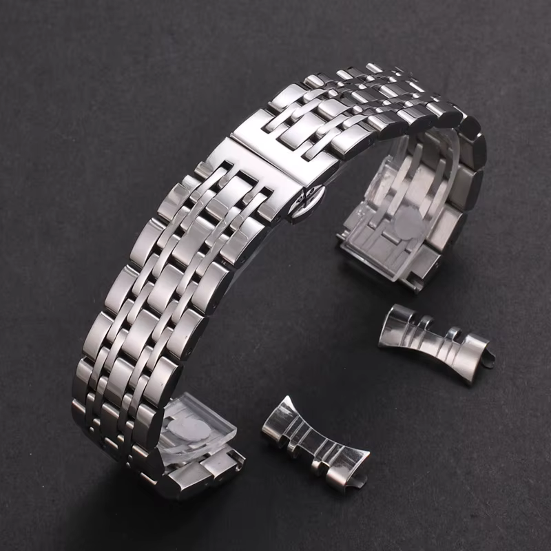 Bracelet de montre en acier inoxydable massif, 16/18/19/20/21/22/24mm, pour TISSOT, boucle papillon,