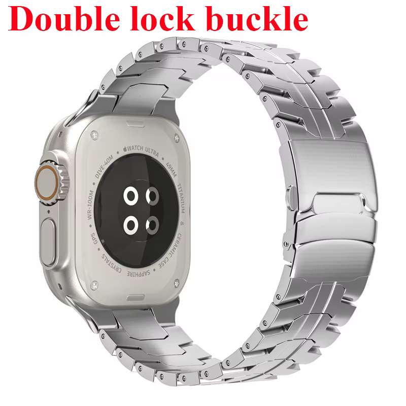 Bracelet en acier inoxydable pour Apple Watch série 11 10 9 8 SE 3 46mm 45mm 42mm 44mm, Bracelet en 