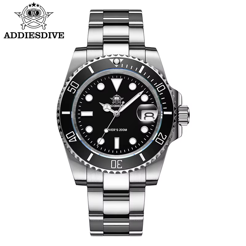 ADDIESDIVE – montre de plongée pour hommes, 20 bars, super lumineuse, mouvement à Quartz japonais, l