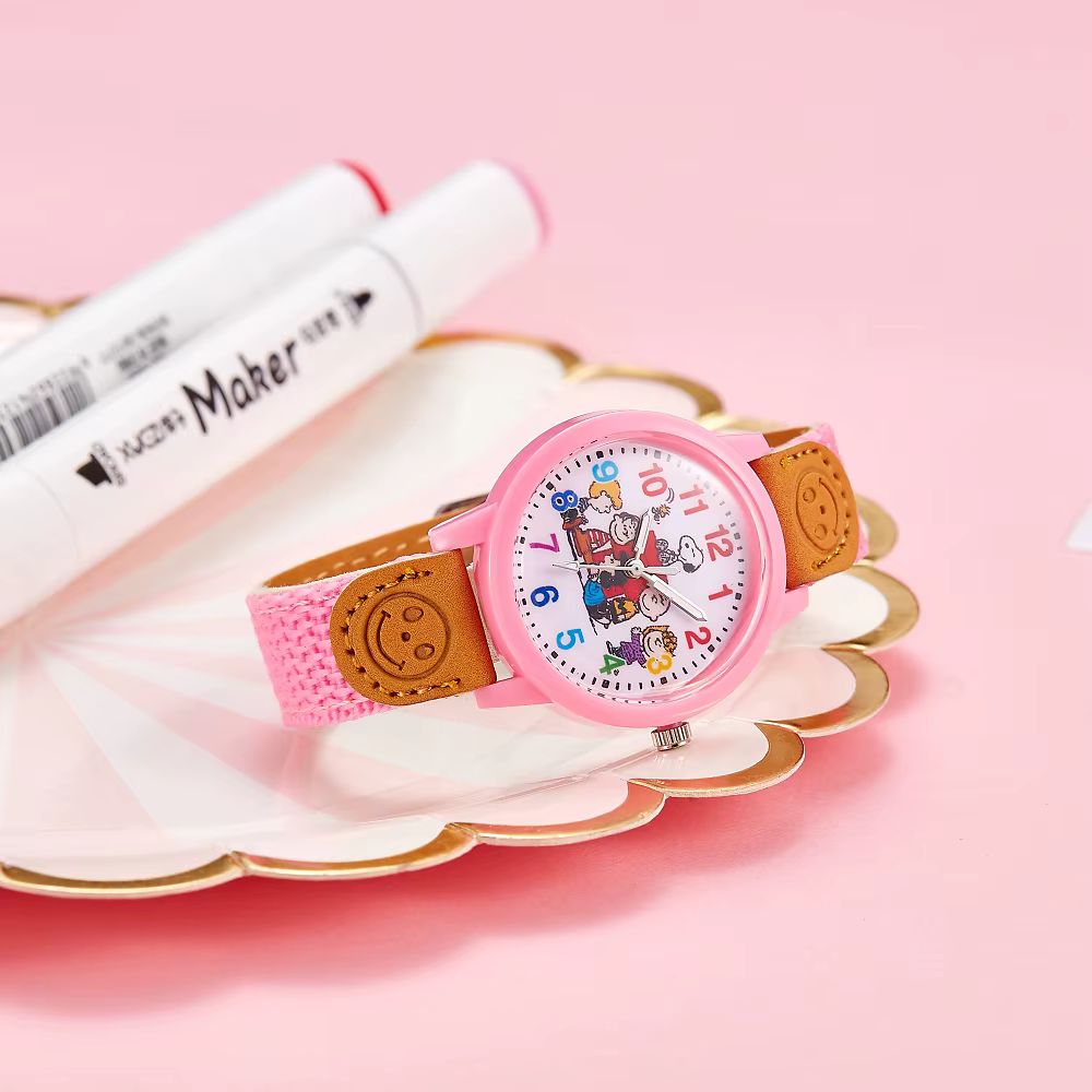 Montre pour enfants Snoopy, montre tendance pour étudiants, adaptée aux garçons et aux filles, mouve