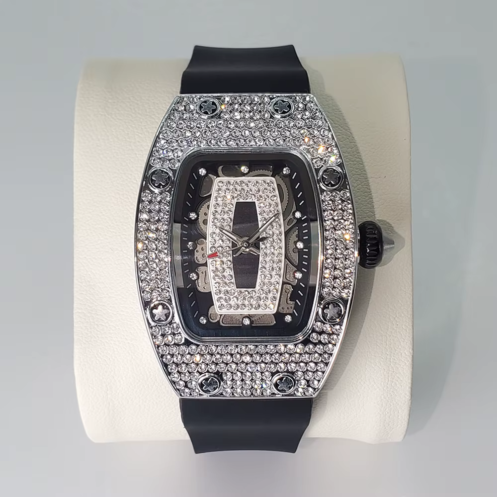 Nouvelle montre en diamant pour femme, marque de luxe, montres à quartz originales serties de diaman