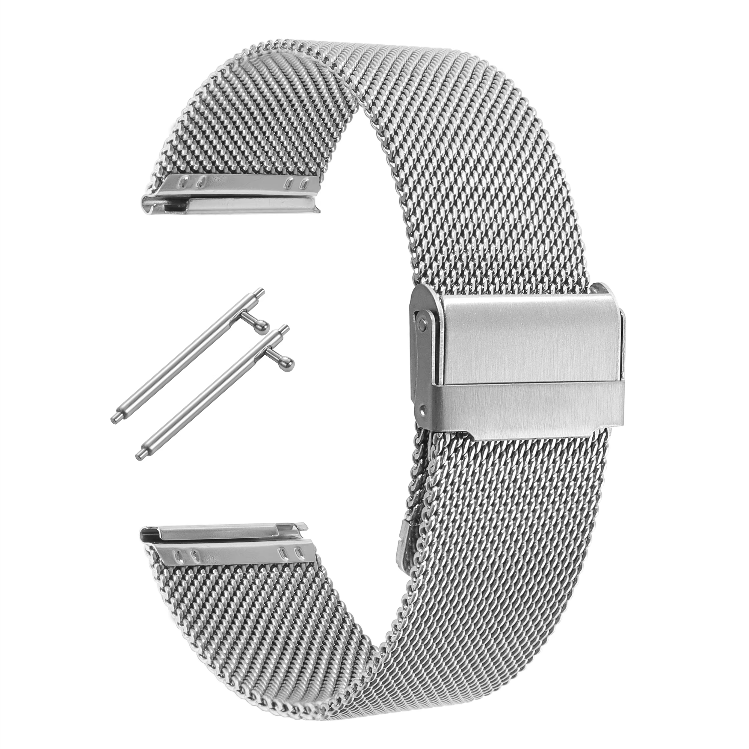 Bracelet milanais à dégagement rapide, 18mm, 20mm, 22mm, 12mm, 14mm, 16mm, 17mm, 19mm, 21mm, 24mm, B