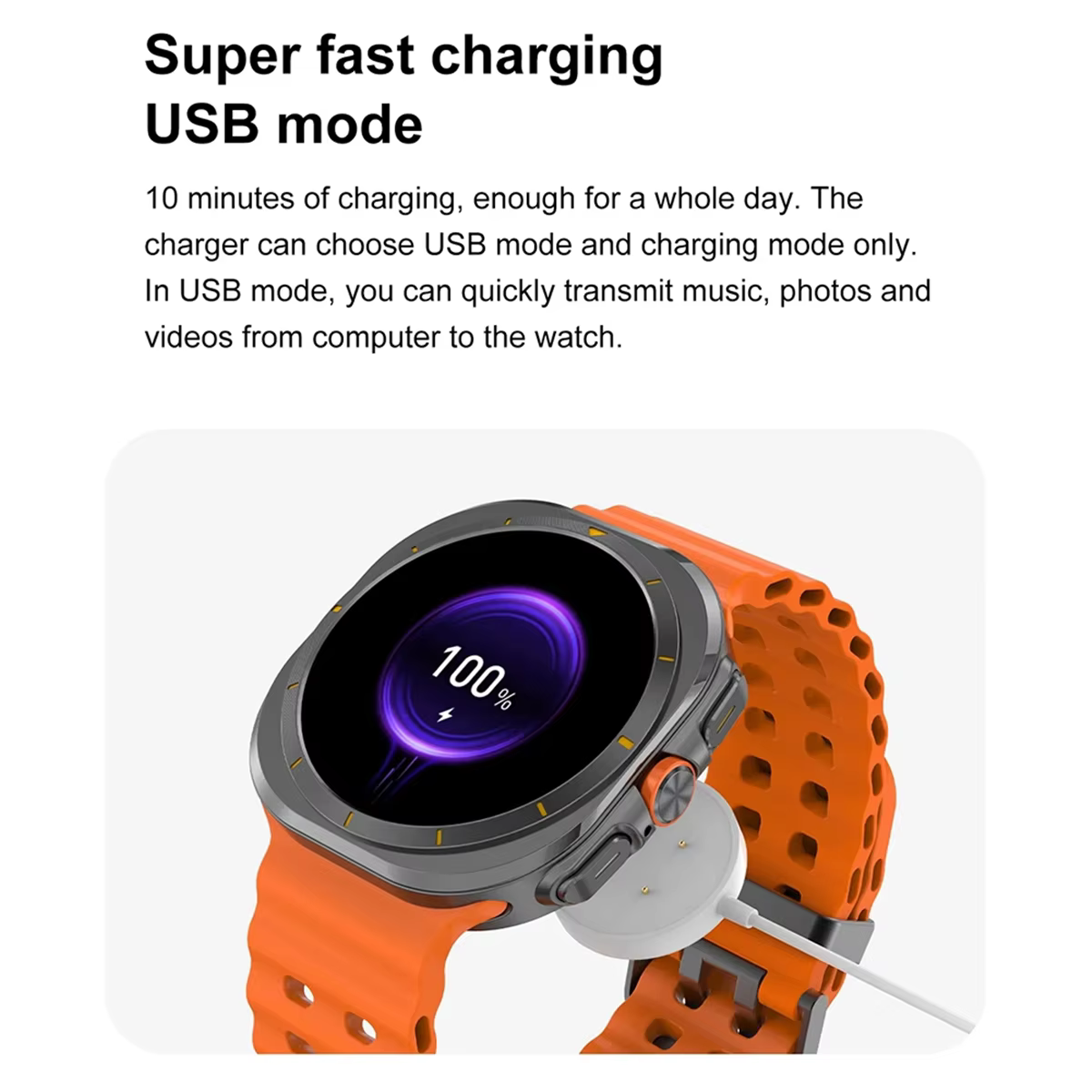 DT Watch Ultra 47mm montre intelligente Bluetooth appel boussole Menu 3D charge sans fil série 7 Sma