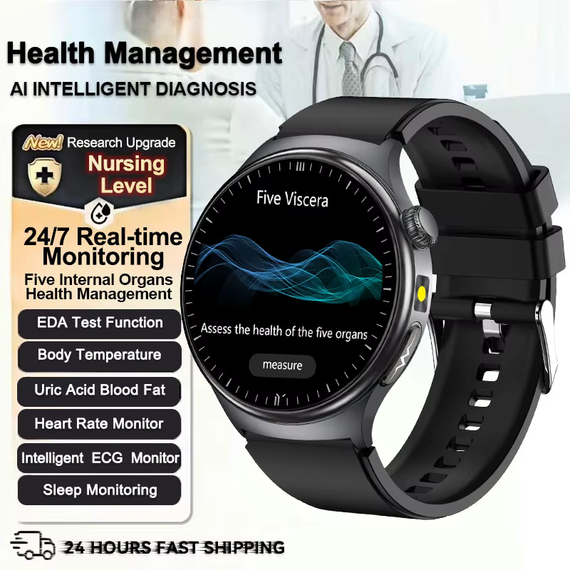 2026New santé Sport ECG AI diagnostic montres intelligentes hommes fréquence cardiaque pression arté